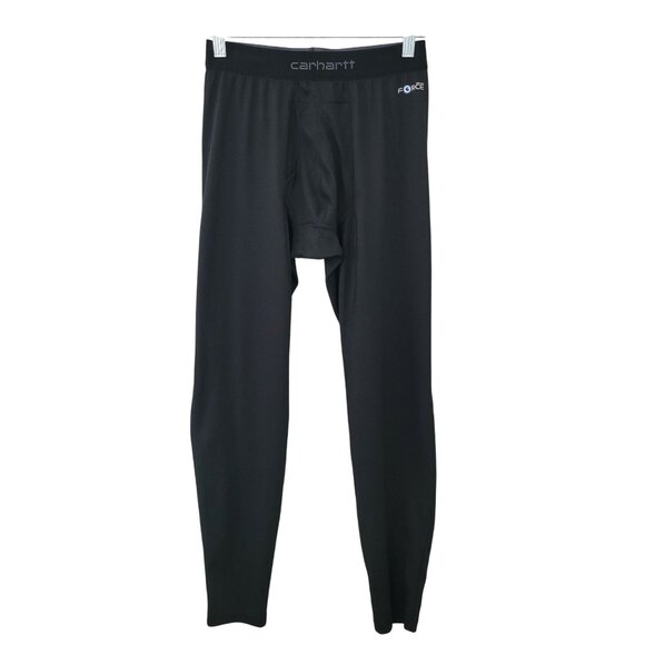 Carhartt Force Cold Weather Mens Size S Base Layer Leggings Black Waffle Knit - Picture 1 of 7